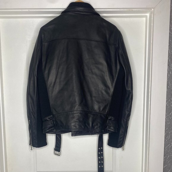 BALMAIN: Quilted Leather Biker Jacket (black) - $2,250 - Picture 2 of 6